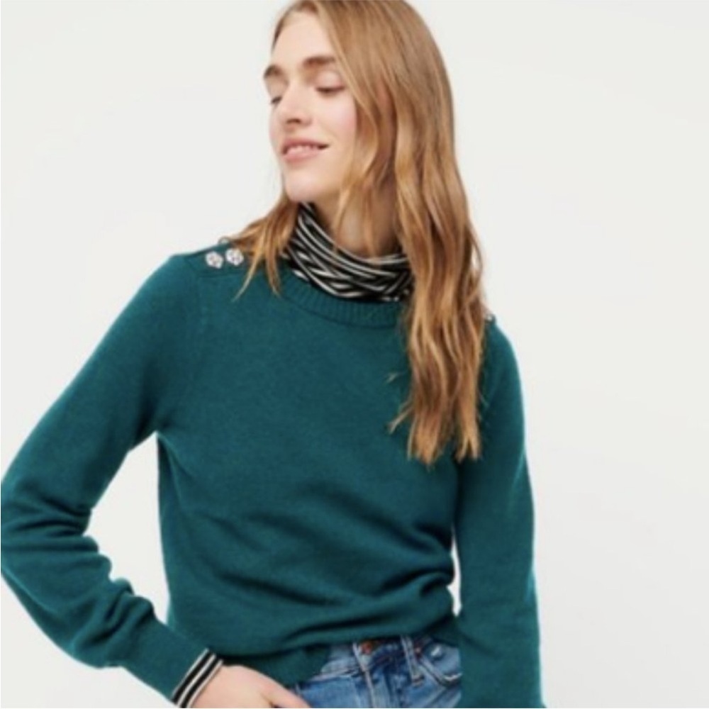 J. Crew Sweater with Jeweled Buttons sz small
